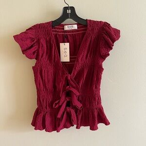 Sea NY flutter slv top. Brand new with tag